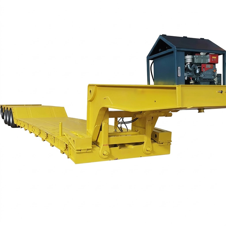 Trójosiowy, hydrauliczny lowboy z gęsią szyją o dużej wytrzymałości